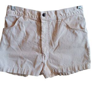 Vintage Women's 1980's Shorts 13/14 Elite Mom High-Waisted Denim Yellow 28"